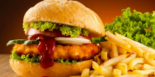 rexeitamento completo da comida rápida