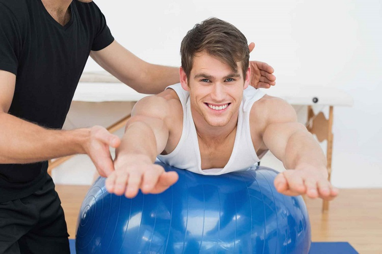 Exercicios de fitball para a prostatite